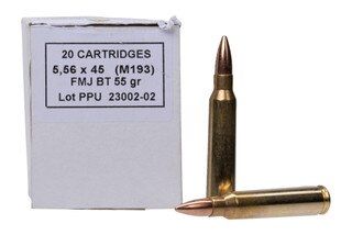 Prvi Partizan 5.56 NATO 55gr M193 comes in a box of 20.